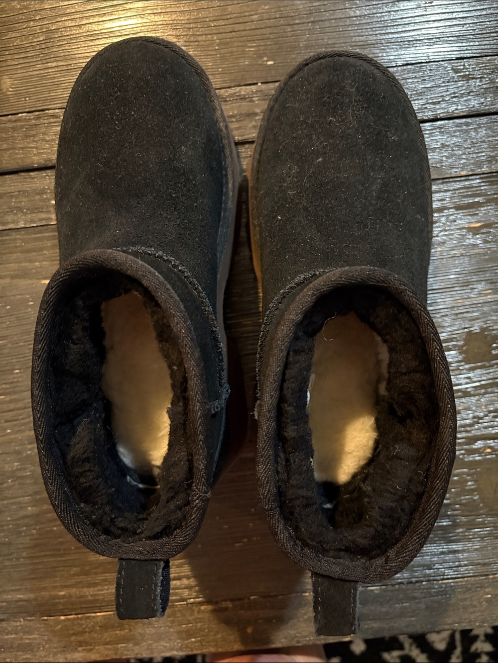 UGG Black Treaded Sole Boot